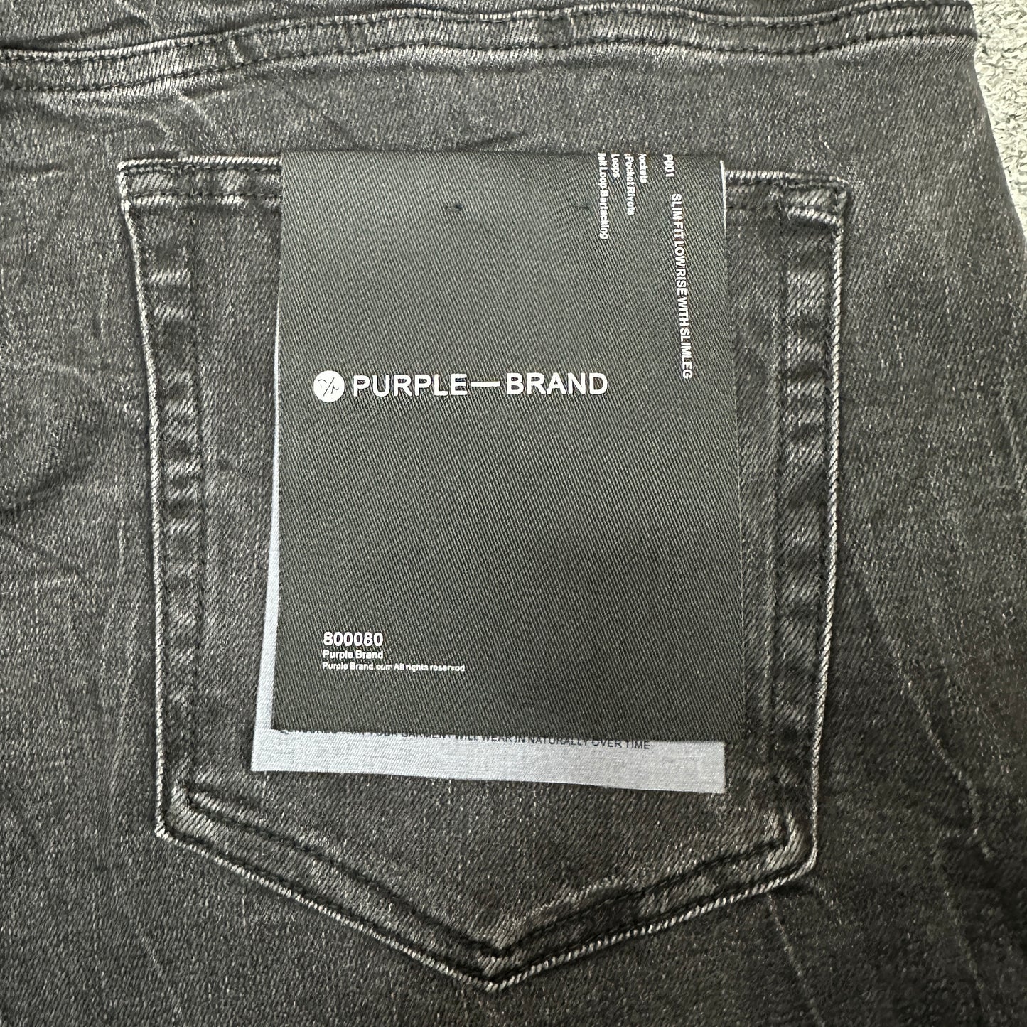 Purple Brand P004 Slim Flare Jeans Washed Black