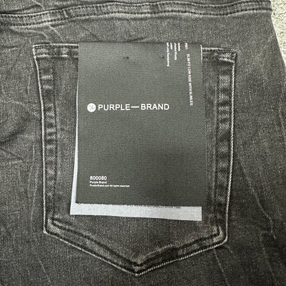 Purple Brand P004 Slim Flare Jeans Washed Black