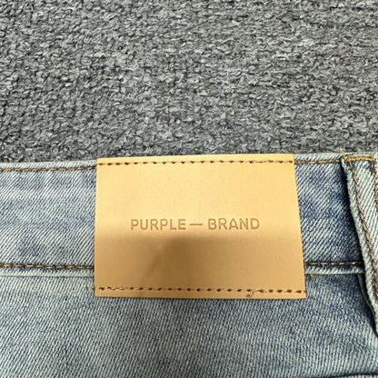 Purple Brand P001 Light Indigo Paint Skinny Jeans