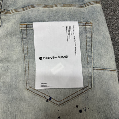 Purple Brand P001 Light Indigo Paint Skinny Jeans