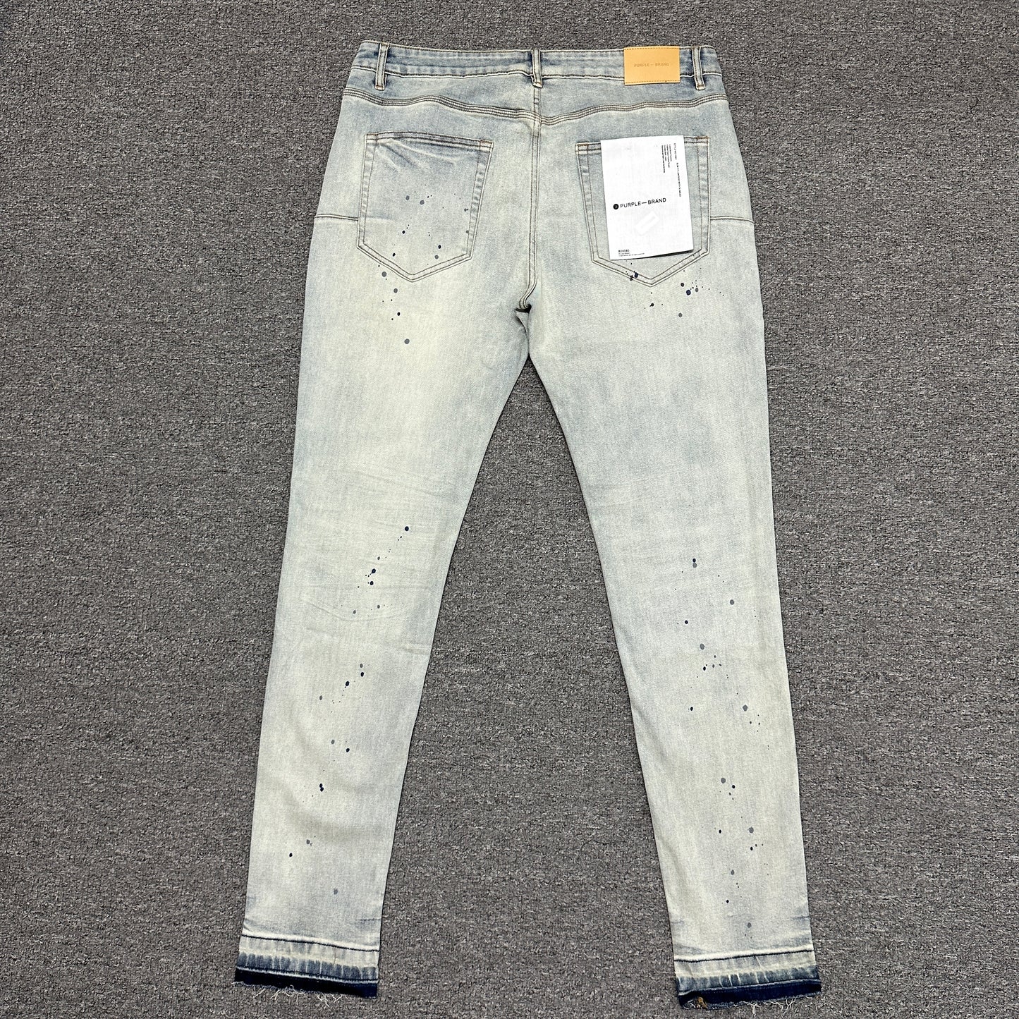Purple Brand P001 Light Indigo Paint Skinny Jeans