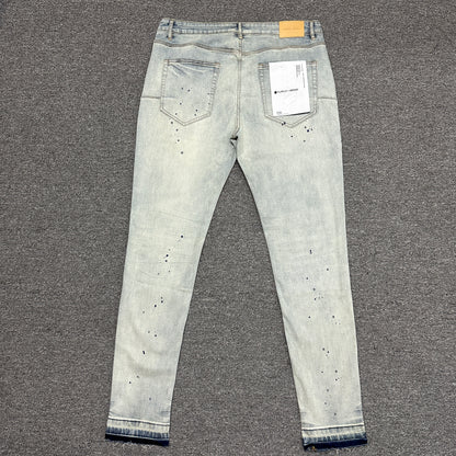 Purple Brand P001 Light Indigo Paint Skinny Jeans
