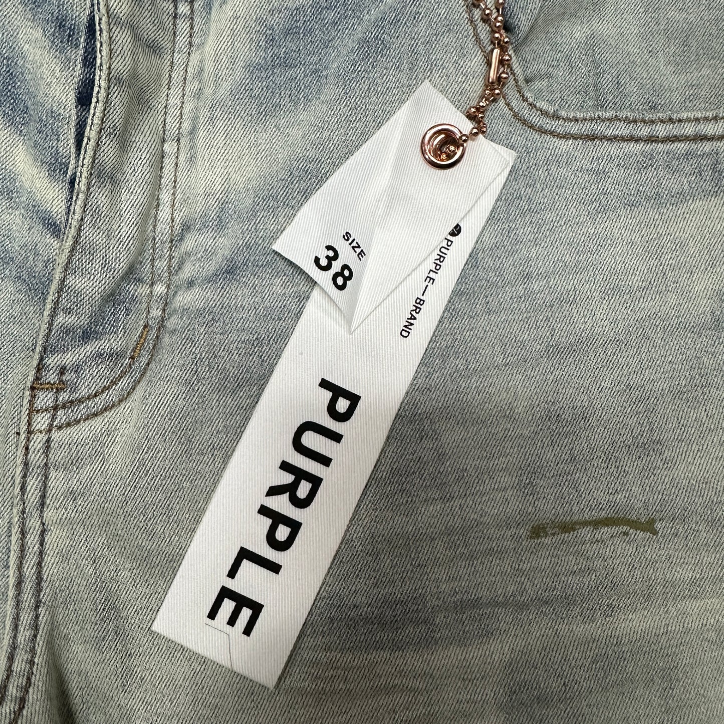 Purple Brand P001 Light Indigo Paint Skinny Jeans