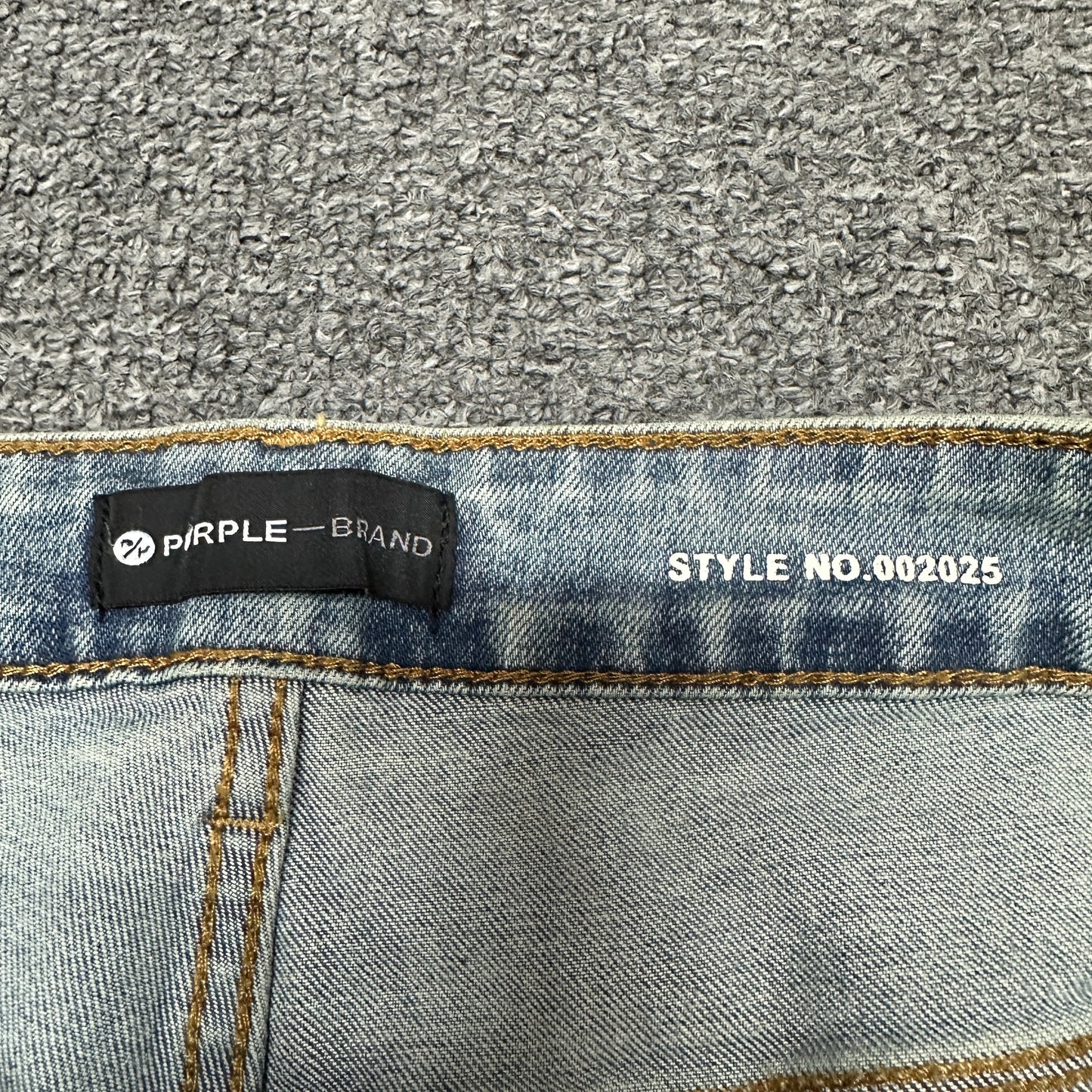 Purple Brand P001 Light Indigo Paint Skinny Jeans