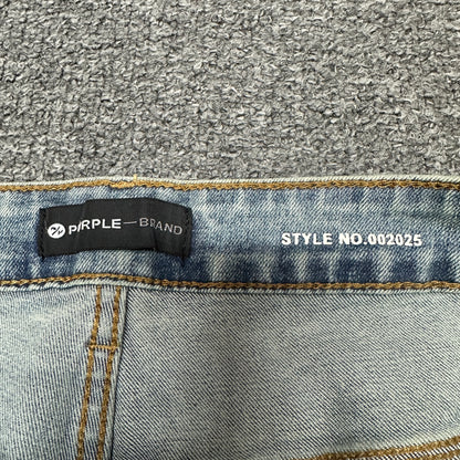 Purple Brand P001 Light Indigo Paint Skinny Jeans