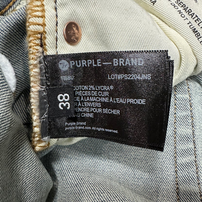 Purple Brand P001 Light Indigo Paint Skinny Jeans