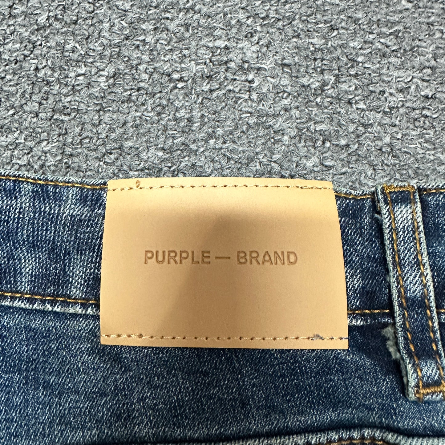 Purple Brand P001 Light Indigo Paint Blowout Skinny Jeans