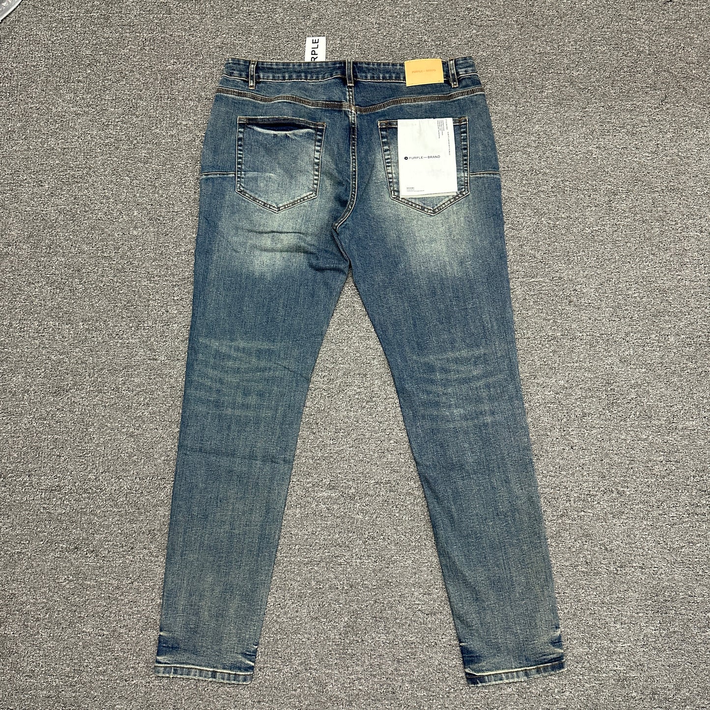 Purple Brand P001 Light Indigo Paint Blowout Skinny Jeans