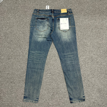 Purple Brand P001 Light Indigo Paint Blowout Skinny Jeans