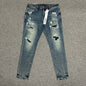 Purple Brand P001 Light Indigo Paint Blowout Skinny Jeans