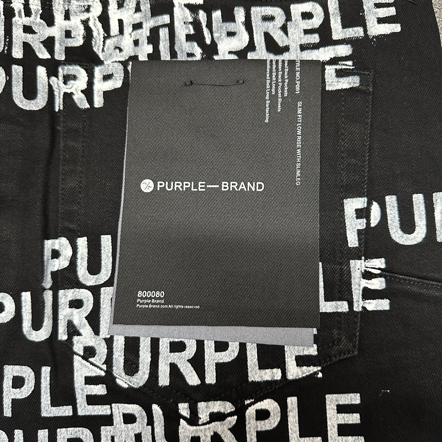 Purple Brand P001 Double Script Skinny Jeans Black