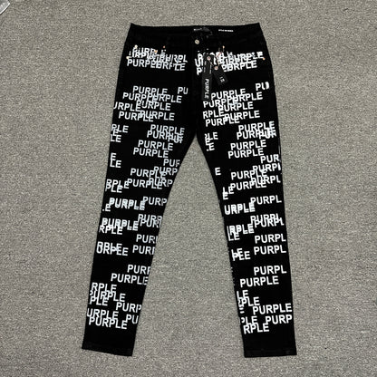 Purple Brand P001 Double Script Skinny Jeans Black