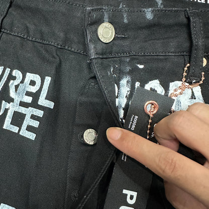 Purple Brand P001 Double Script Skinny Jeans Black
