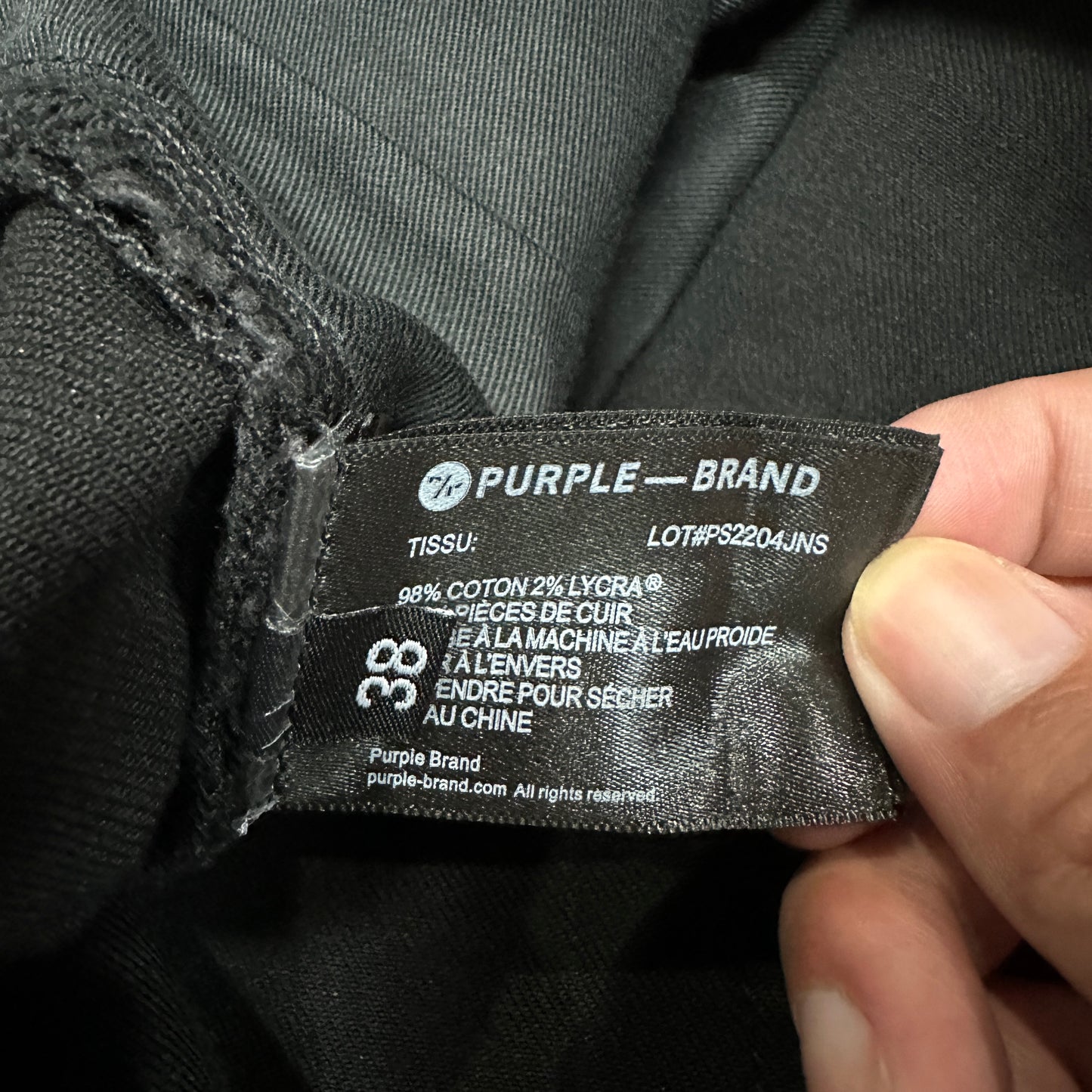 Purple Brand P001 Double Script Skinny Jeans Black