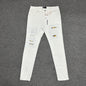 Purple Brand P001 Paint Blowout Skinny Jeans White