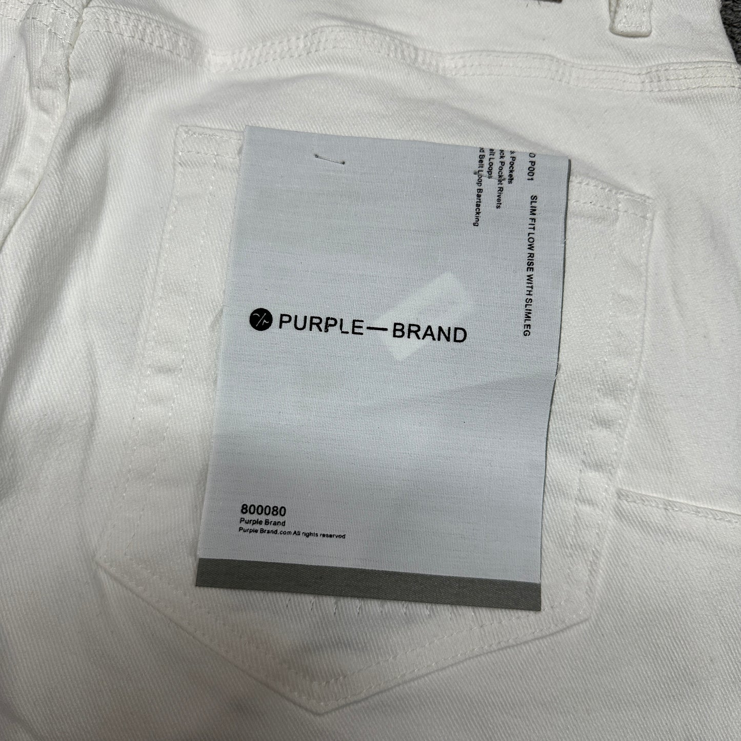 Purple Brand P001 Paint Blowout Skinny Jeans White