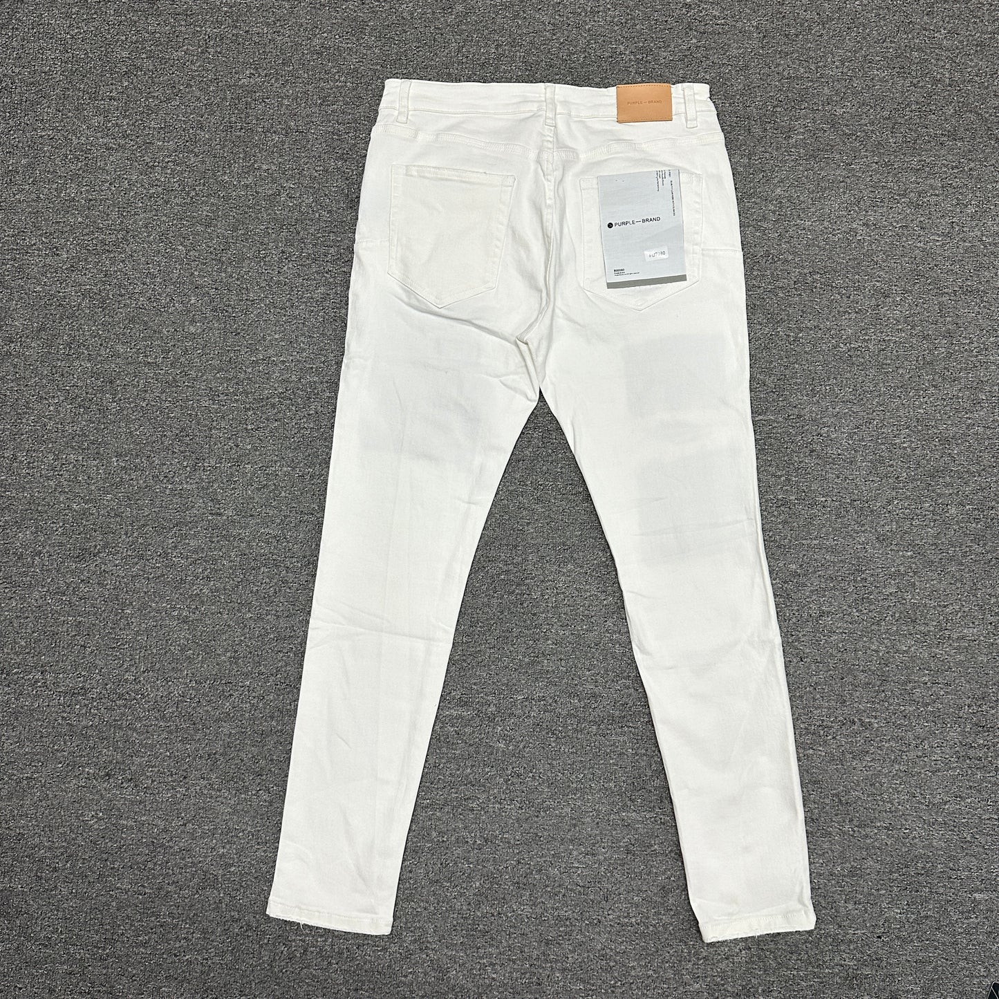 Purple Brand P001 Paint Blowout Skinny Jeans White