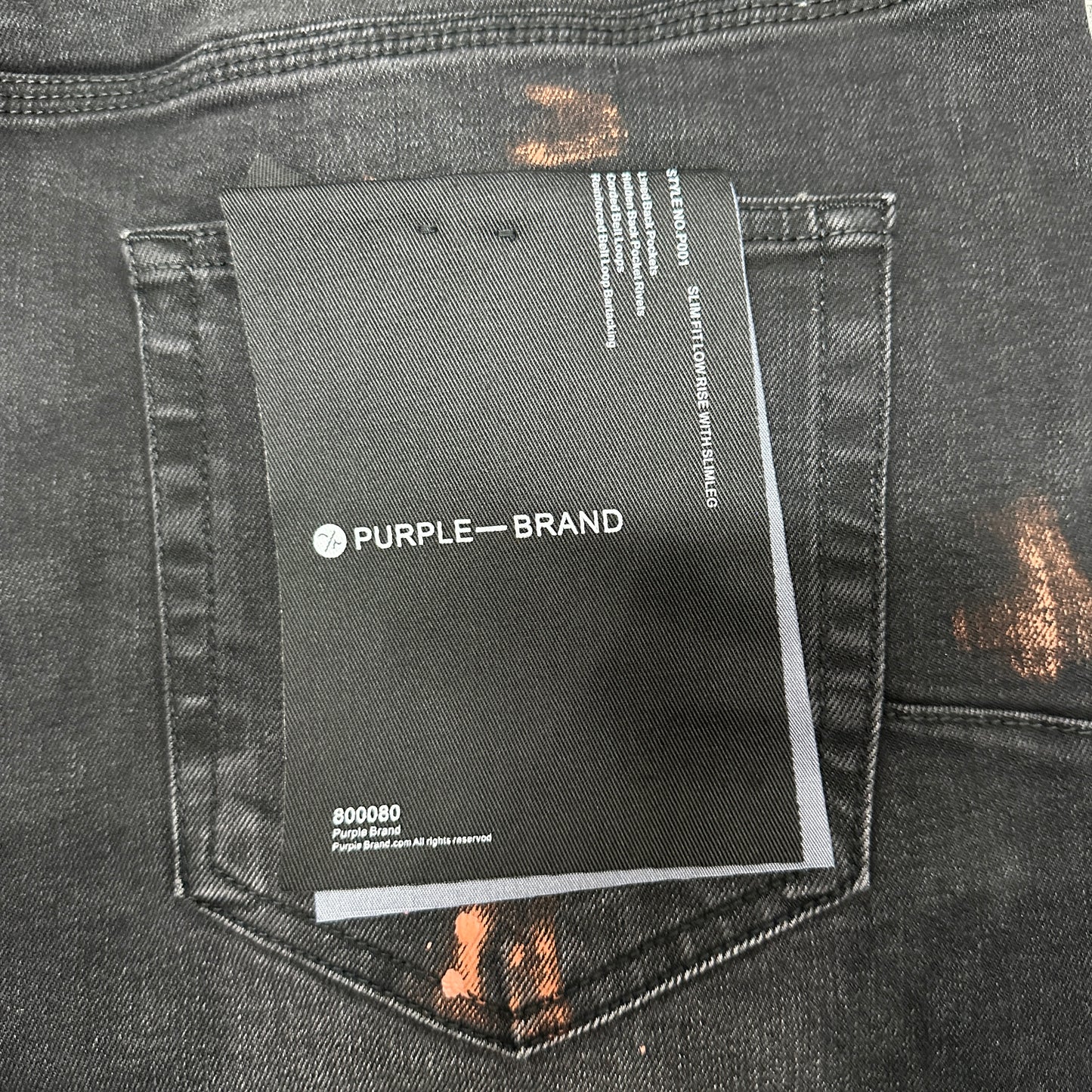 Purple Brand P005 Slim Straight Jeans Black PU11