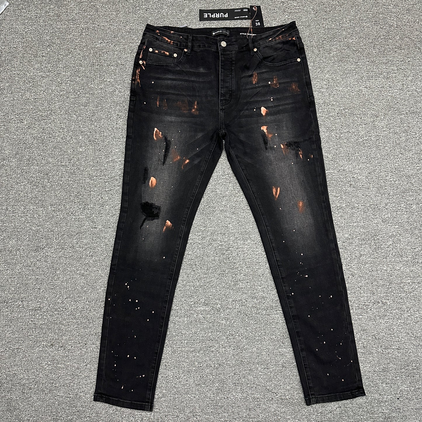 Purple Brand P005 Slim Straight Jeans Black PU11