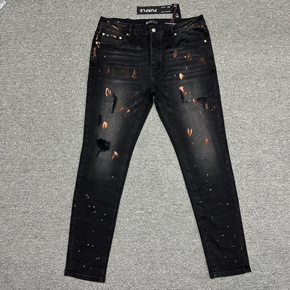 Purple Brand P005 Slim Straight Jeans Black PU11