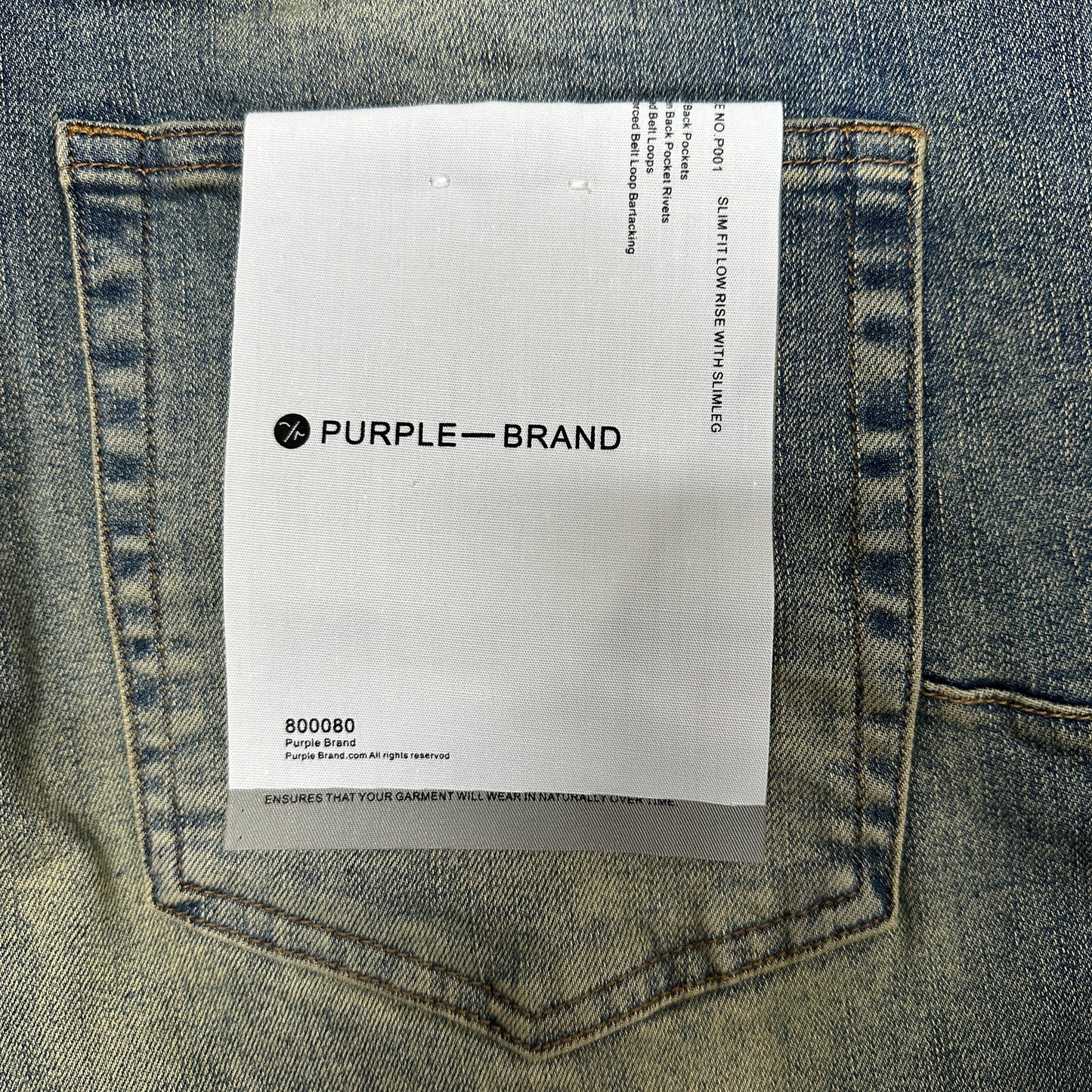 Purple Brand P004 Distressed Slim Flare Jeans Light Indigo