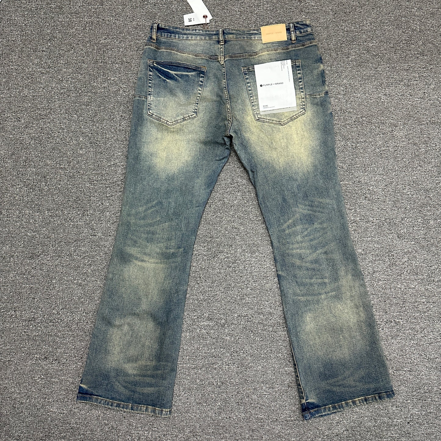 Purple Brand P004 Distressed Slim Flare Jeans Light Indigo