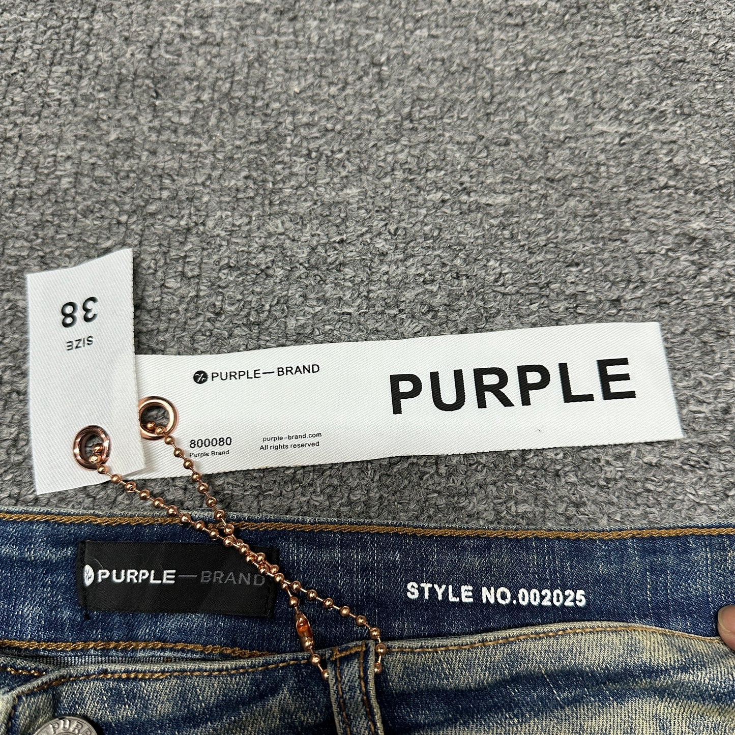 Purple Brand P004 Distressed Slim Flare Jeans Light Indigo