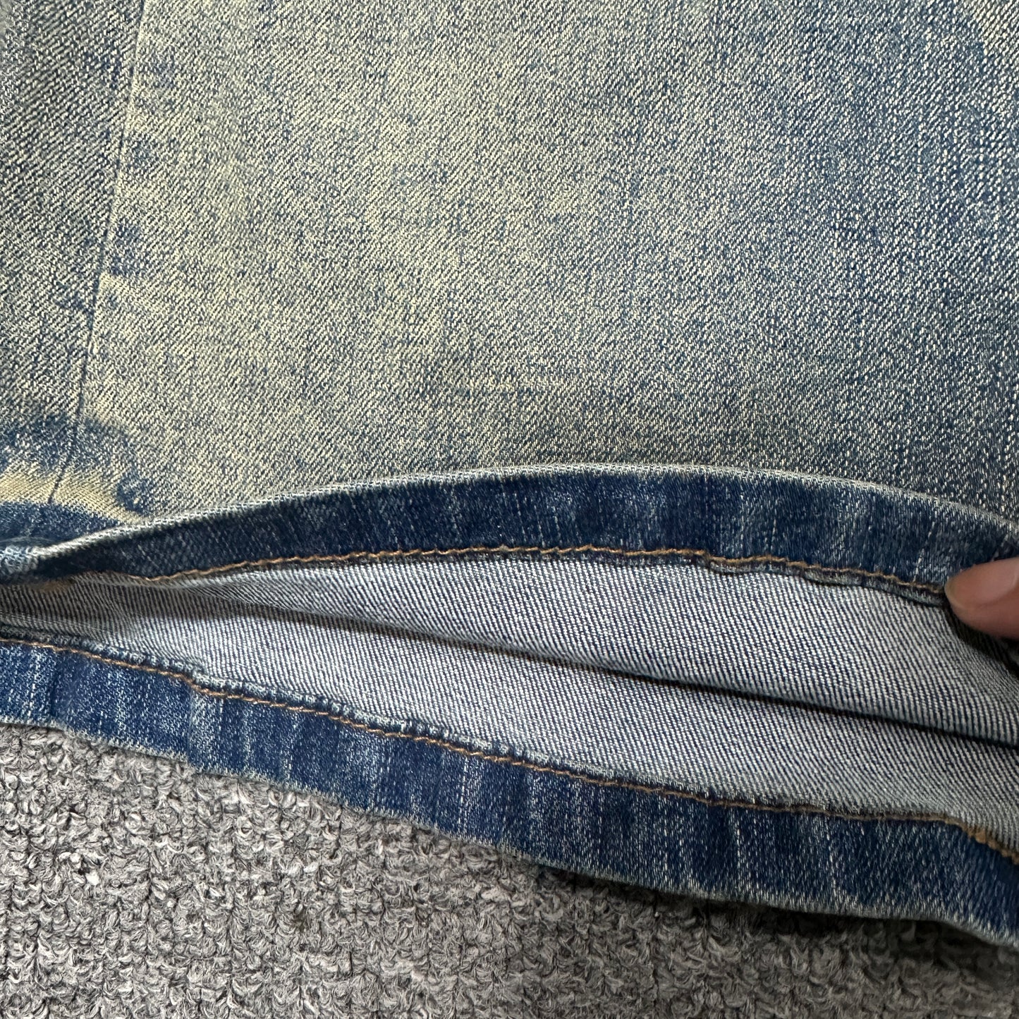 Purple Brand P004 Distressed Slim Flare Jeans Light Indigo