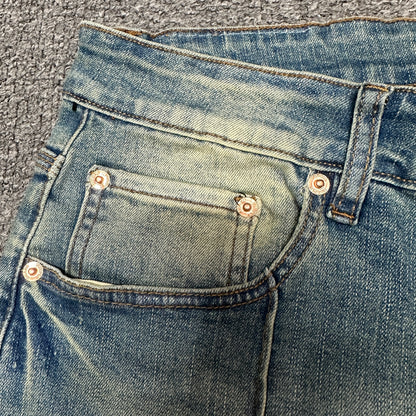 Purple Brand P005 Graphic Slim Straight Jeans Indigo PU14