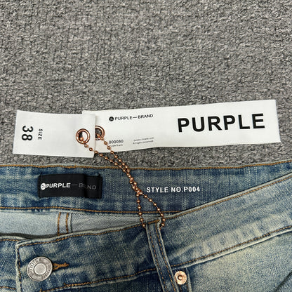 Purple Brand P005 Graphic Slim Straight Jeans Indigo PU14