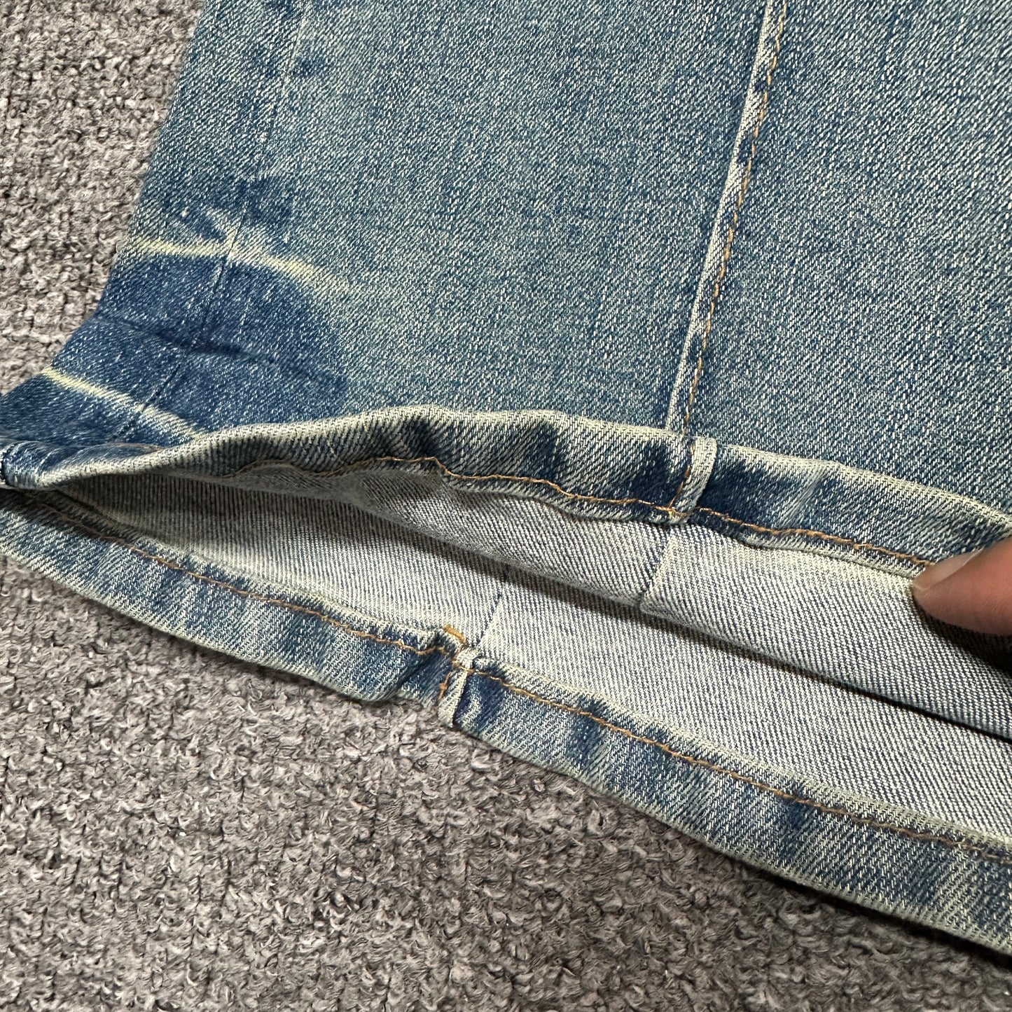 Purple Brand P005 Graphic Slim Straight Jeans Indigo PU14