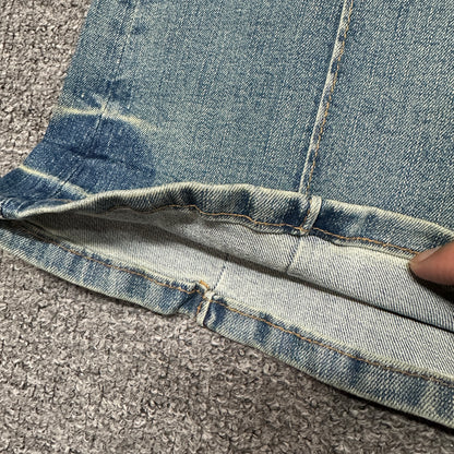 Purple Brand P005 Graphic Slim Straight Jeans Indigo PU14