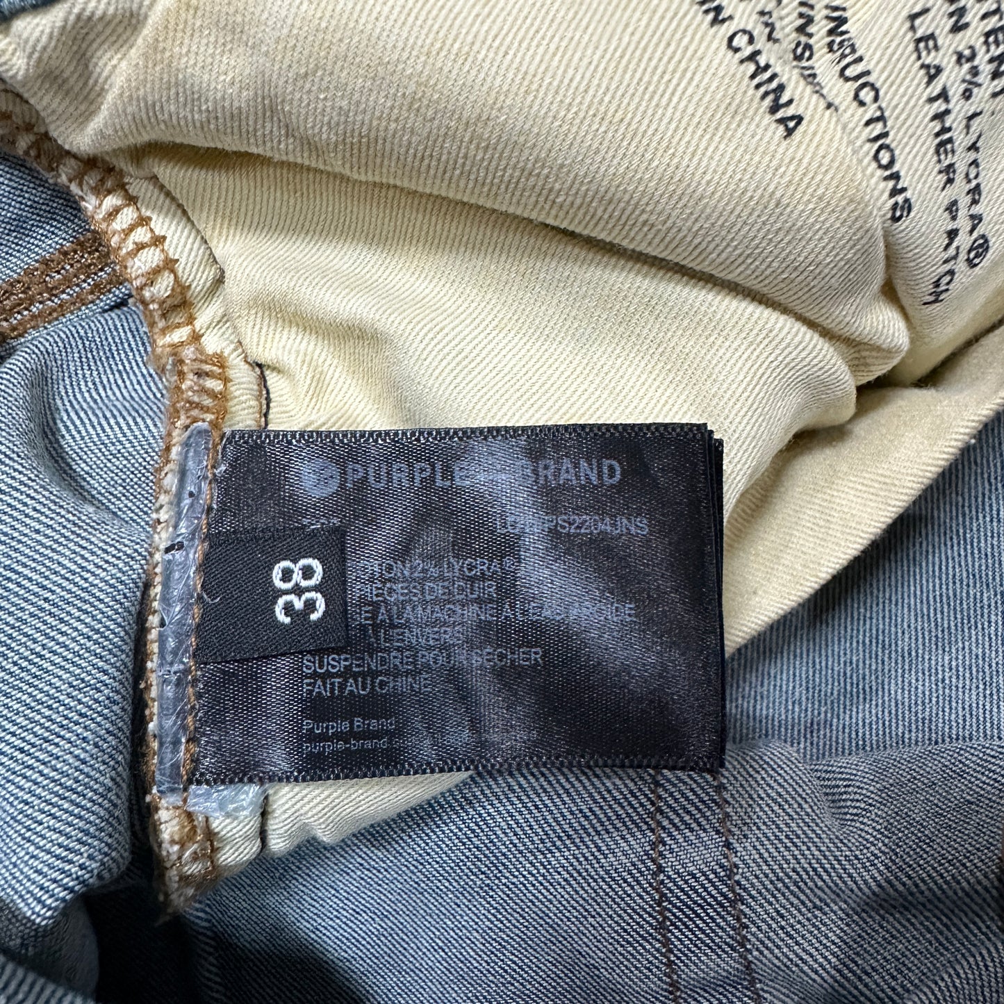 Purple Brand P005 Graphic Slim Straight Jeans Indigo PU14