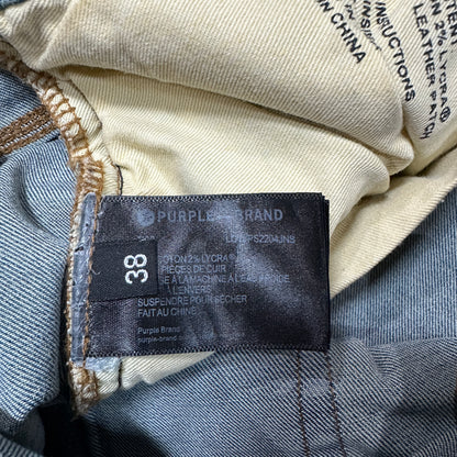 Purple Brand P005 Graphic Slim Straight Jeans Indigo PU14