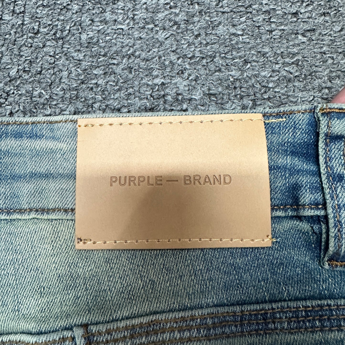 Purple Brand P005 Graphic Slim Straight Jeans Indigo PU14