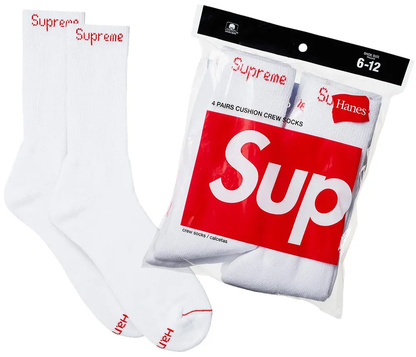 Supreme x Hanes Crew Socks (4 Pack)