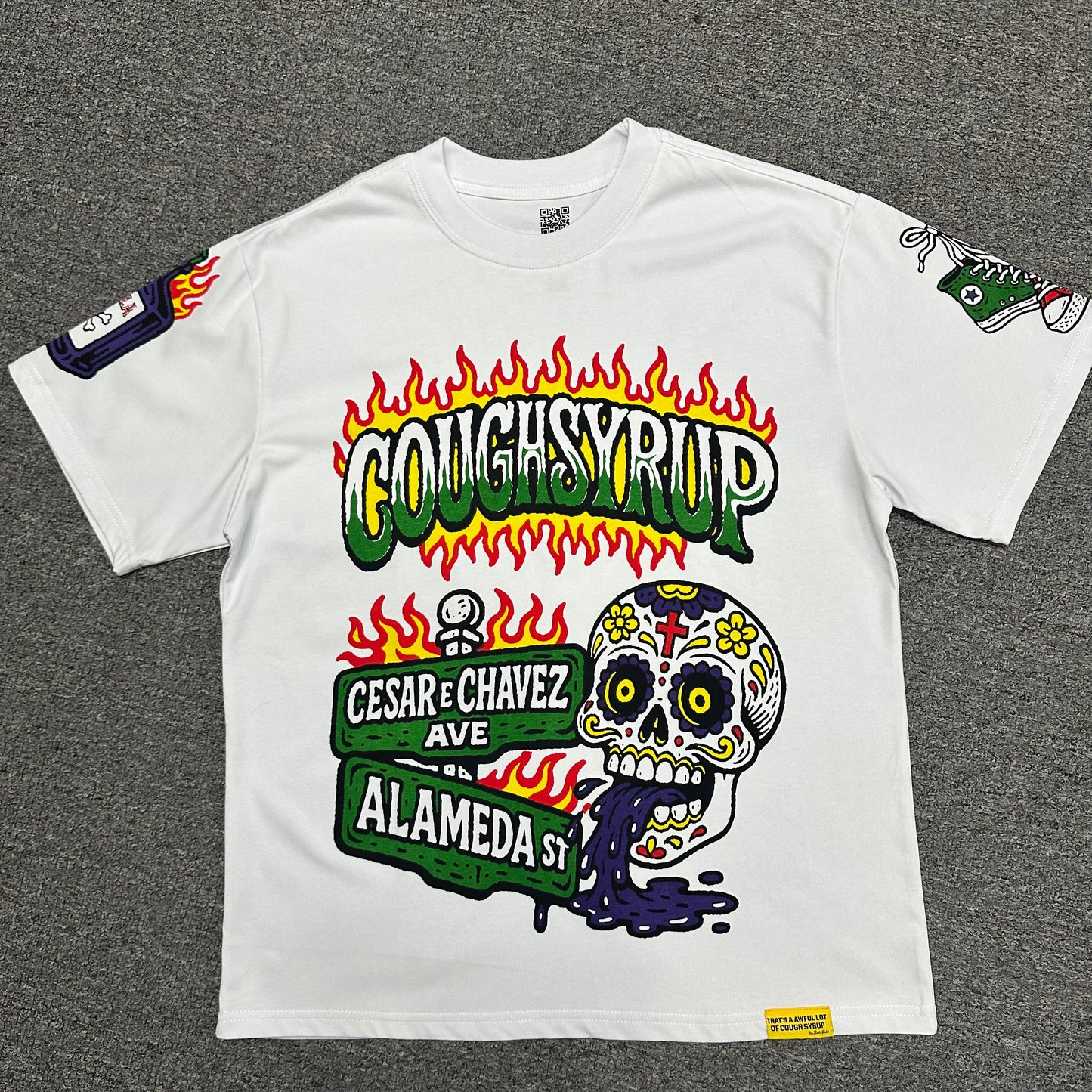 That's An Awful Lot Of Cough Syrup × Cesar E Chavez Tee White
