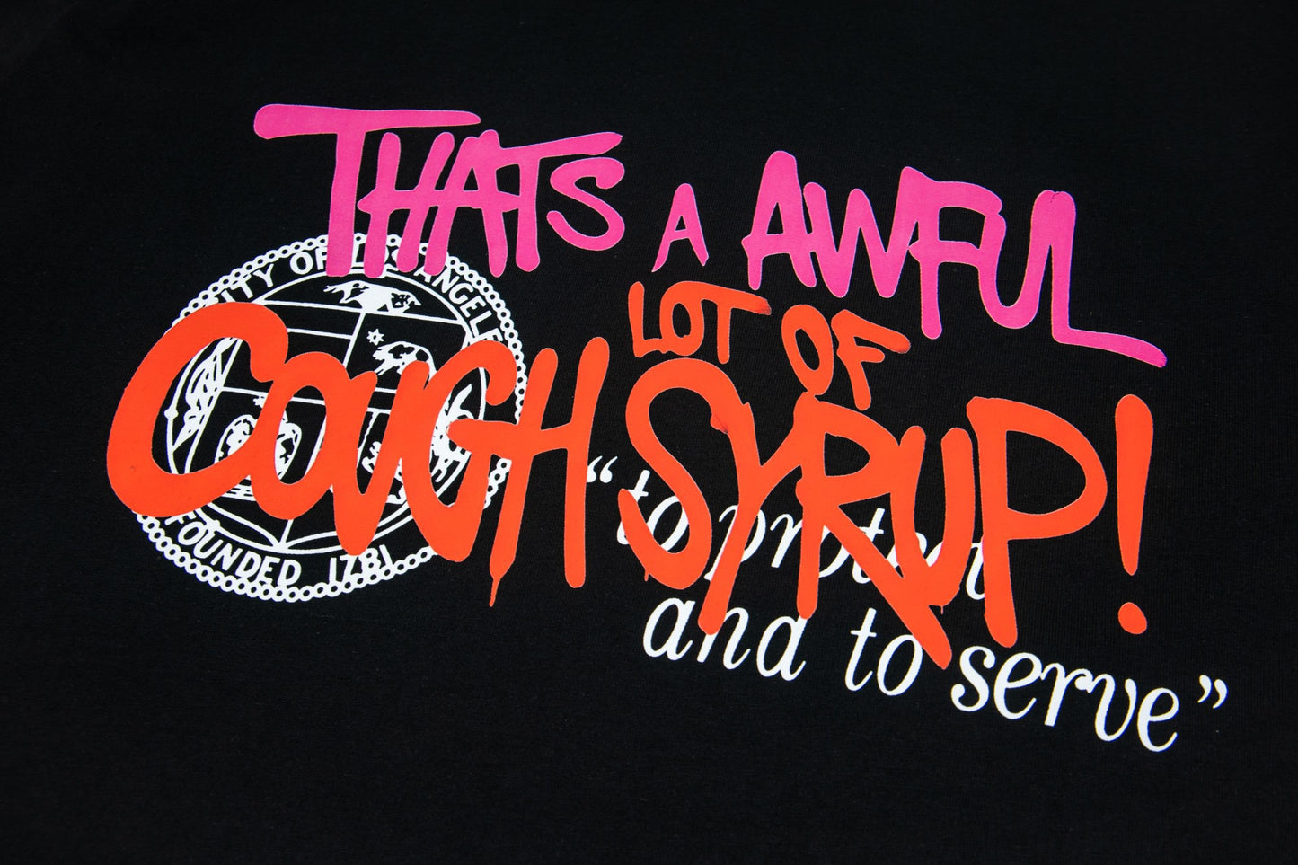 That's A Awful Lot Of Cough Syrup Cartoon Graphic T-Shirt