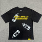 Thats a Awful Lot of Cough Syrup T-Shirt Size Large Black & Yellow Baby Bottle