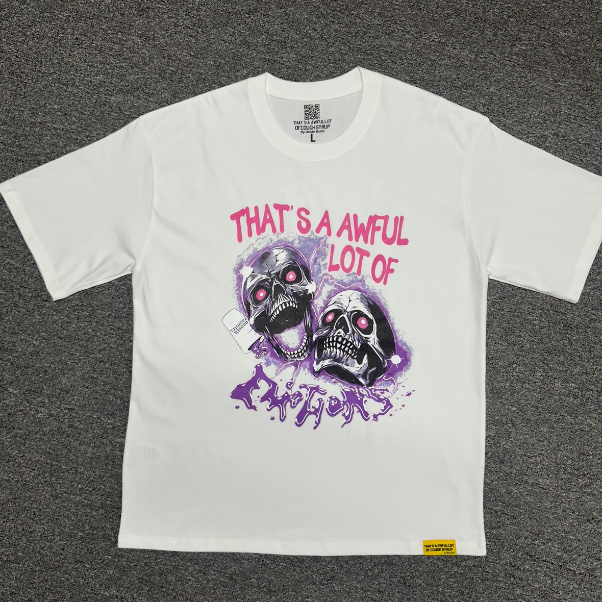 The "Emotions" skull graphic t-shirt