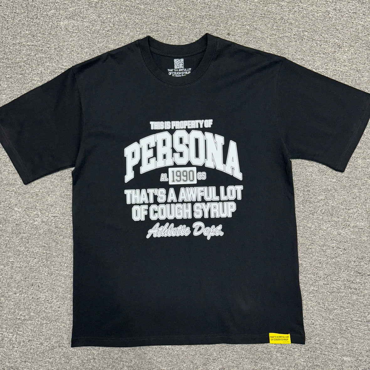 That's A Awful Lot Of Cough Syrup x Persona "Athletic Dept" Tee.