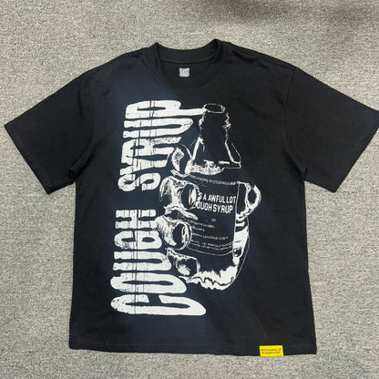 The "Hand Holding Bottle" graphic t-shirt