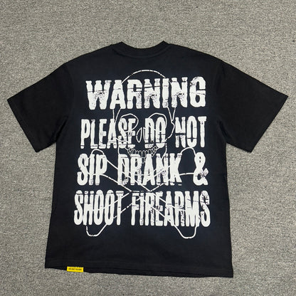 The "Hand Holding Bottle" graphic t-shirt