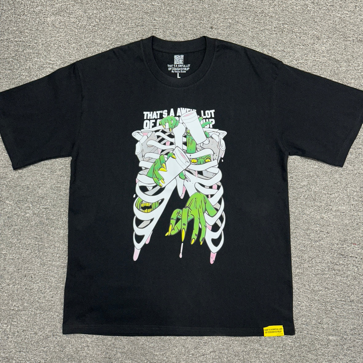 That's A Awful Lot Of Cough Syrup Zombie Rib Cage Tee