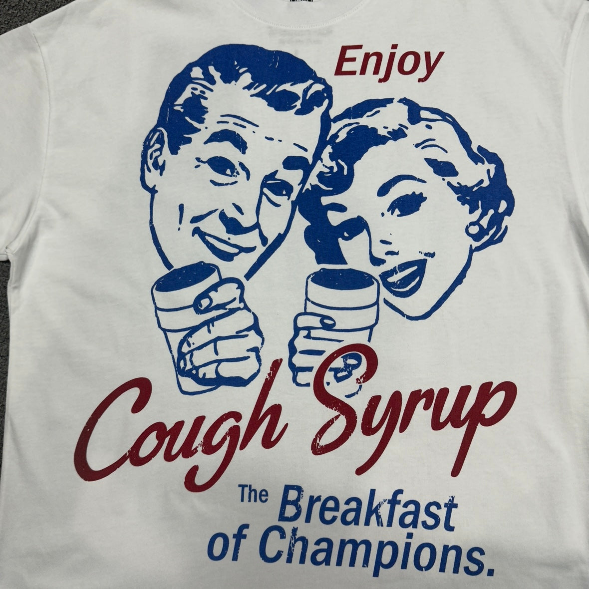 Cough Syrup Breakfast Of Champions Tee White