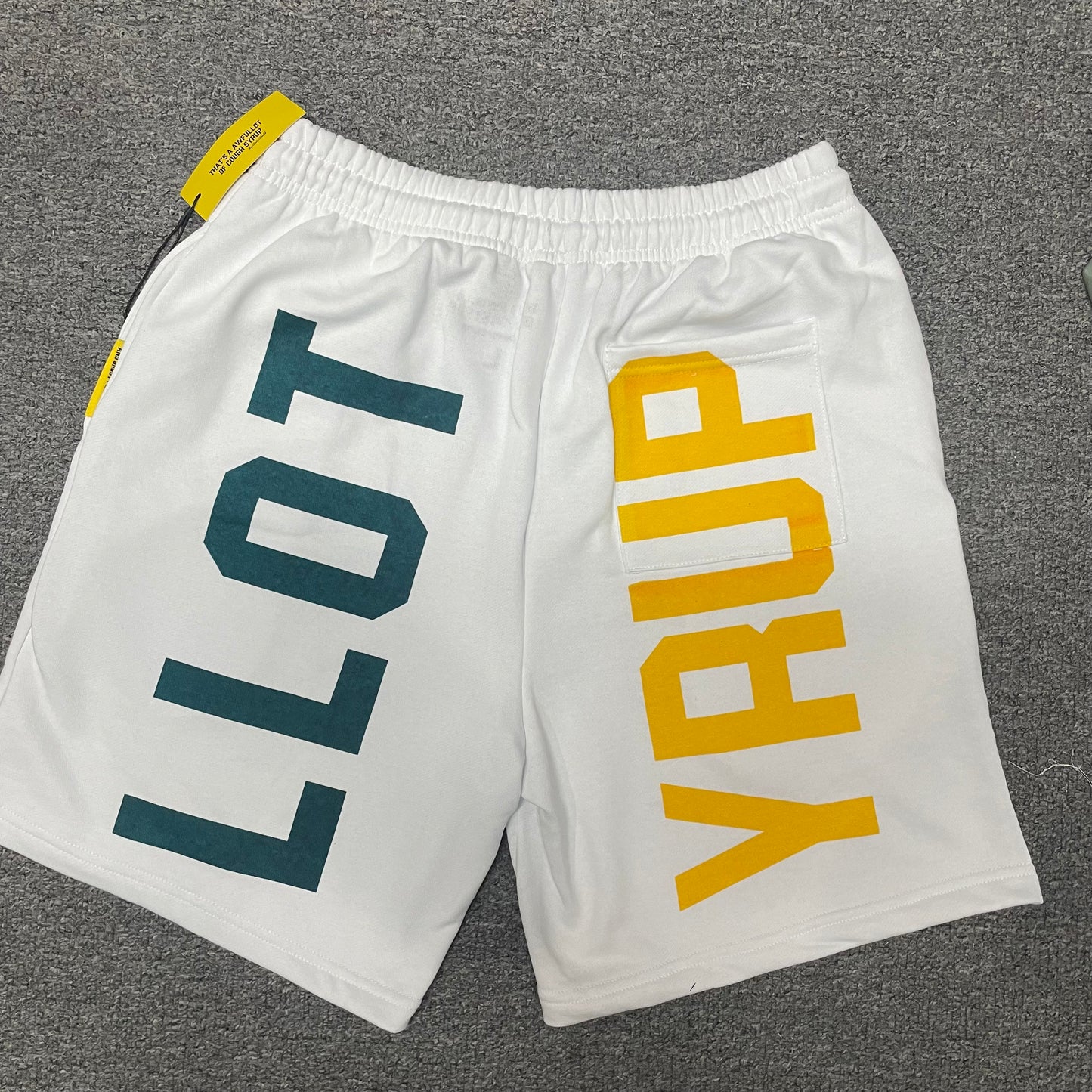 The White and Yellow Sunflower Sweat Shorts