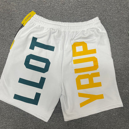 The White and Yellow Sunflower Sweat Shorts