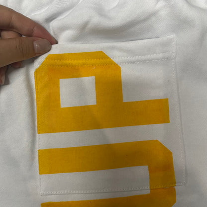 The White and Yellow Sunflower Sweat Shorts