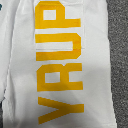 The White and Yellow Sunflower Sweat Shorts