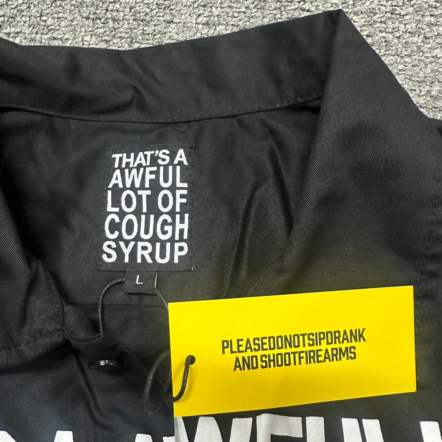 That's A Awful Lot Of Cough Syrup Classic Logo Work Shirt.